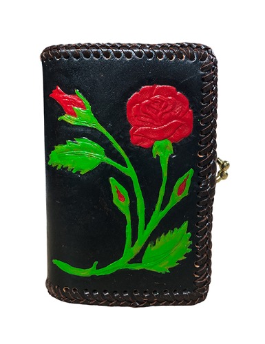 【60’s】 HANDPAINTED ROSE POUCH WALLET