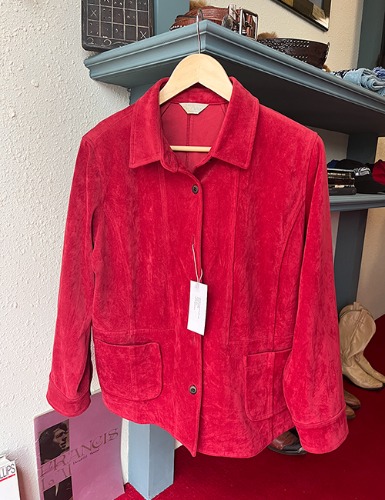【90’s】 SUEDE TEXTURED JACKET IN RED