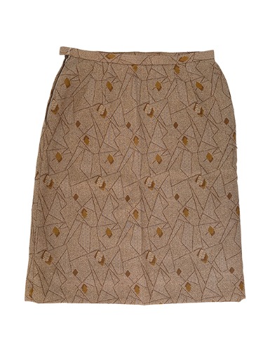 【80’s】 RETRO PATTERN SKIRTS IN BROWN
