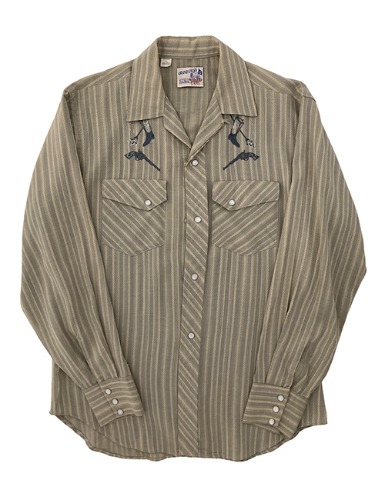 【70’s】 GRAND ENTRY EMBROIDERED WESTERN SHIRT
