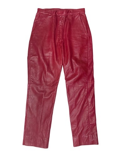 【80’s】 OXBLOOD SOFT LEATHER PANTS