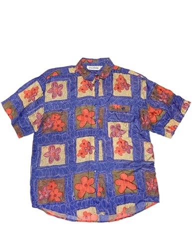 【80’s】 ABSTRACT FLOWER PATTERN SHIRT