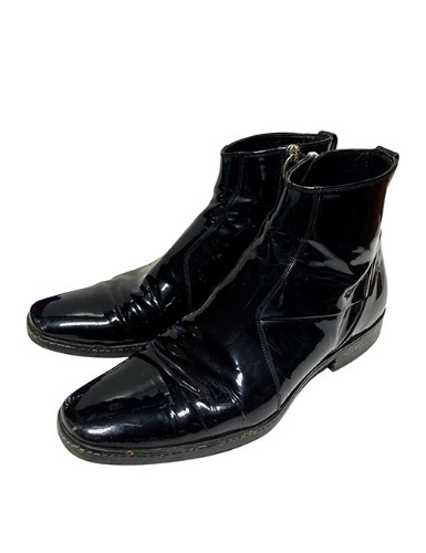 DIOR PATENT LEATHER ANKLE BOOTS