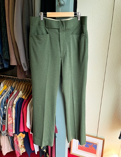 【60’s】 VINTAGE GREEN BOOTCUT PANTS