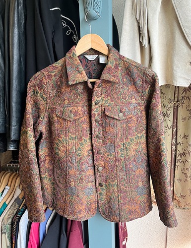 ABSTRACT PATTERN JACQUARD TAPESTRY JACKET