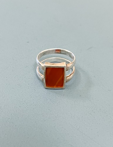 DOUBLE SQUARE RING (925 SILVER)