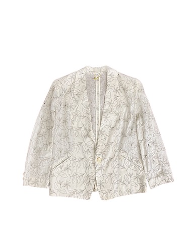 CHAIN STITCHED FLOWER EMBROIDERY JACKET