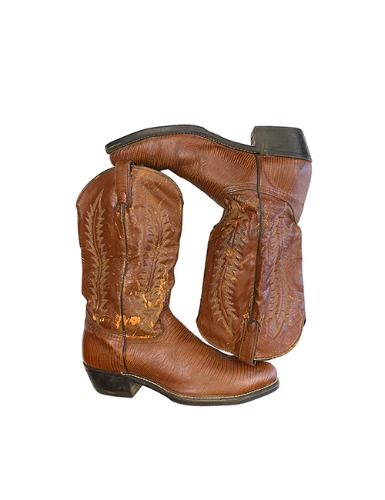 BROWN LEATHER WESTERN BOOTS (270~280)
