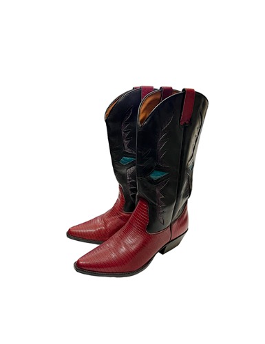 NATIVE TWO TONE LEATHER WESTERN BOOTS (255~265)